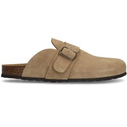 Beigefarbene Slip-ons aus Veloursleder
