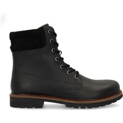 Schwarze Lederschnürboots