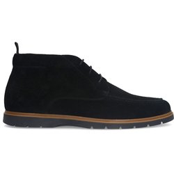 Schwarze Schnürboots aus Veloursleder