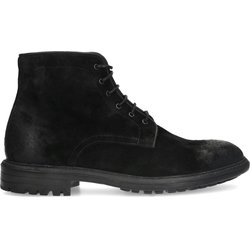 Schwarze Lederschnürschuhe