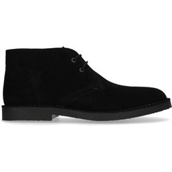 Schwarze Desert Boots aus Veloursleder