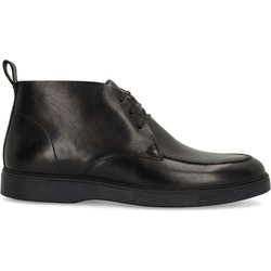 Schwarze Lederschnürschuhe