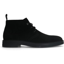 Schwarze Schnürboots aus Veloursleder