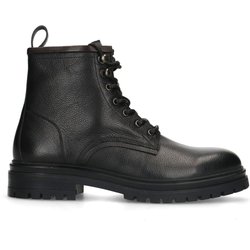 Schwarze Schnürboots aus Leder