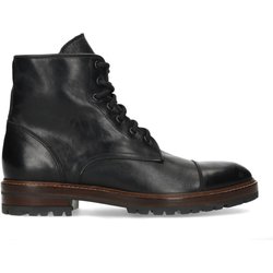 Schwarze Schnürboots aus Leder