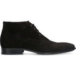Schwarze Schnürschuhe aus Veloursleder