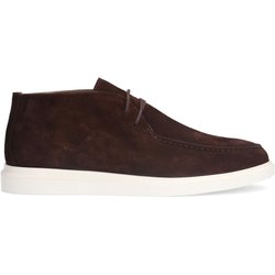 Braune Schnürboots aus Veloursleder