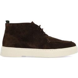 Braune Schnürboots aus Veloursleder