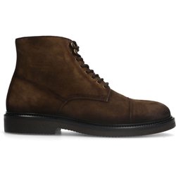 Braune Schnürboots aus Veloursleder