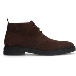 Braune Schnürboots aus Veloursleder