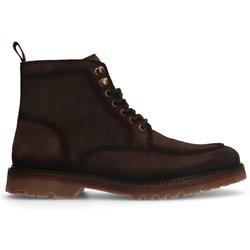 Braune Schnürboots aus Veloursleder