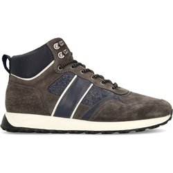 Dunkelgraue Veloursleder-Schnürschuhe