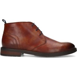Cognacfarbene Lederschnürschuhe