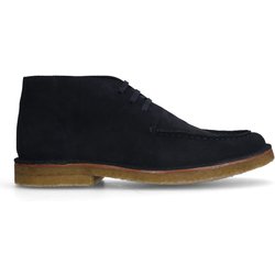 Taupefarbene Schnürboots aus Veloursleder