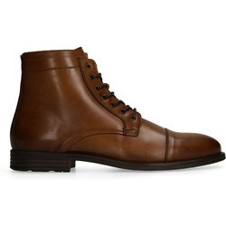 Cognacfarbene Lederschnürschuhe