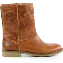 Lederbooties mit Schaffellfutterimitat
