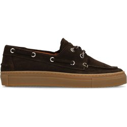 Braune Bootsschuhe aus Veloursleder