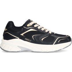Schwarze Sneaker mit Mesh-Details