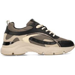 Schwarze Ledersneaker