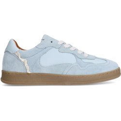 Hellblaue Veloursleder-Sneaker
