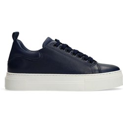 Dunkelblaue Ledersneaker