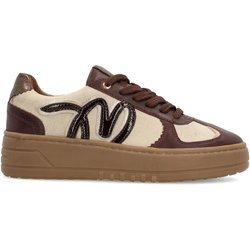 Bordeauxrote Veloursleder-Sneaker