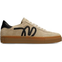 Taupefarbene Veloursleder-Sneaker
