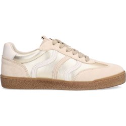 Goldfarbene Ledersneaker
