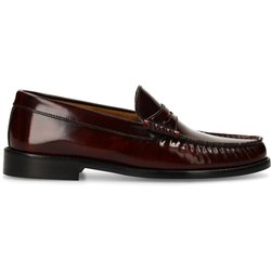 Bordeauxrote Leder-Loafer