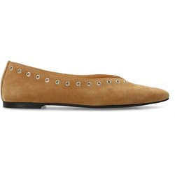 Manfield X Marlien - cognacfarbene Veloursleder-Loafer