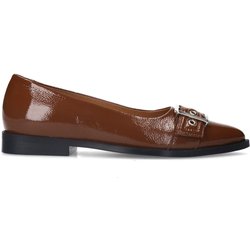 Braune Ballerinas aus Lackleder