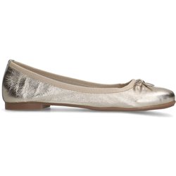 Goldfarbene Leder-Ballerinas