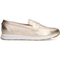 Goldfarbene Leder-Loafer