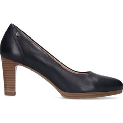 Blaue Lederpumps