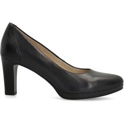 Marineblaue Lederpumps