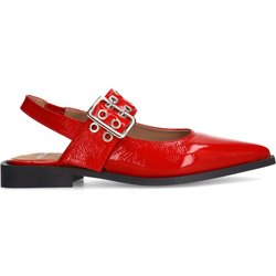 Rote Slingbacks aus Lackleder