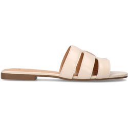 Weiße Ledersandalen