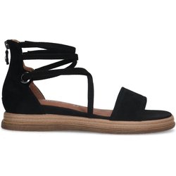 Schwarze Riemchensandalen aus Nubuk