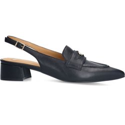 Schwarze Slingbackpumps aus Leder