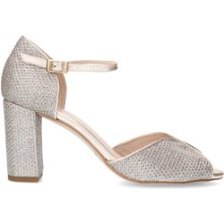 Goldfarbene Glitzer-Sandaletten