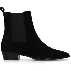 Schwarze Chelsea Boots aus Veloursleder