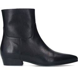 Schwarze Lederstiefeletten