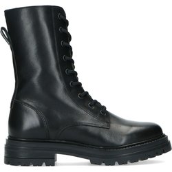 Schwarze Biker Boots mit Schnürung