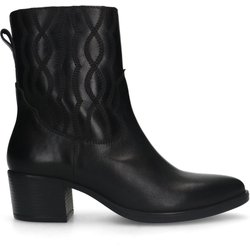 Schwarze Cowboystiefeletten aus Leder