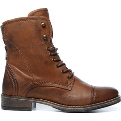 Cognacfarbene Schnürstiefel