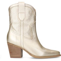 Goldfarbene Cowboystiefel aus Leder