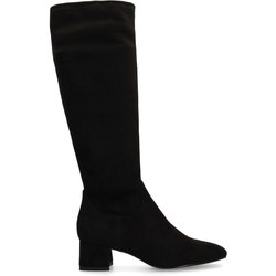 Schwarze Stretch-Stiefel mit Absatz