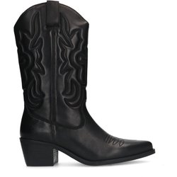 Schwarze Cowboystiefel aus Leder