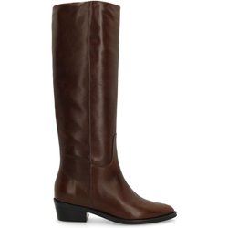 Dunkelbraune Lederstiefel