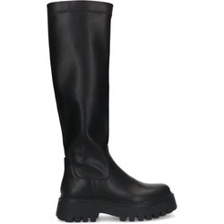 Schwarze Stiefel mit hohem Schaft